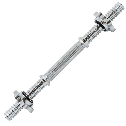 Гриф гантельный TORRES, PL5031, d25 мм, 40 см, сталь, замок-гайка, хром
