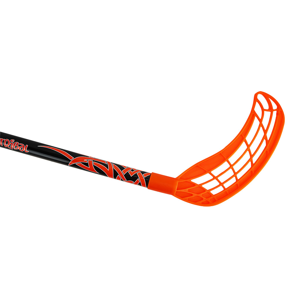 Клюшка для флорбола RealStick Tribal Jr, MR-KF-TR70-OR, 70см, прямой крюк, пластик, черн-оранж