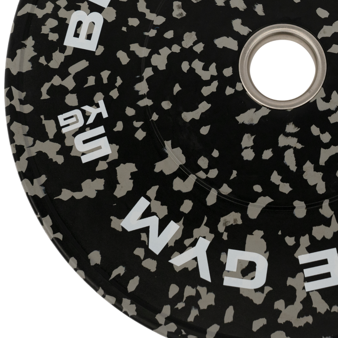 Диск бамперный BRONZE GYM камуфляж серый 5 кг