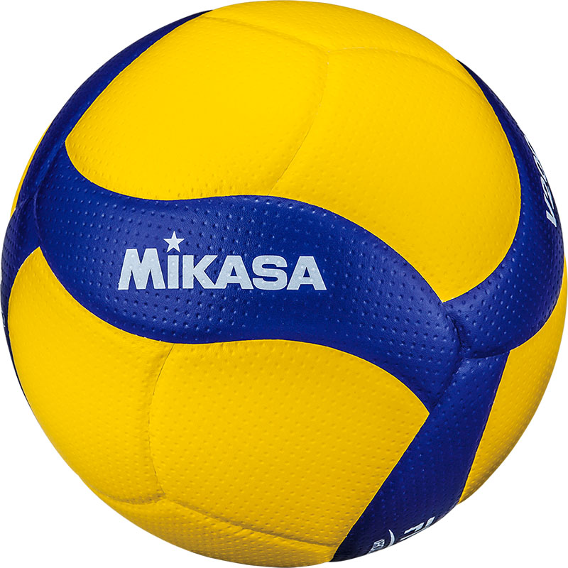 Мяч вол. MIKASA V200W, р.5, оф.мяч FIVB, FIVB Appr, синт.кожа (микрофиб), 18пан, клееный, желт-син
