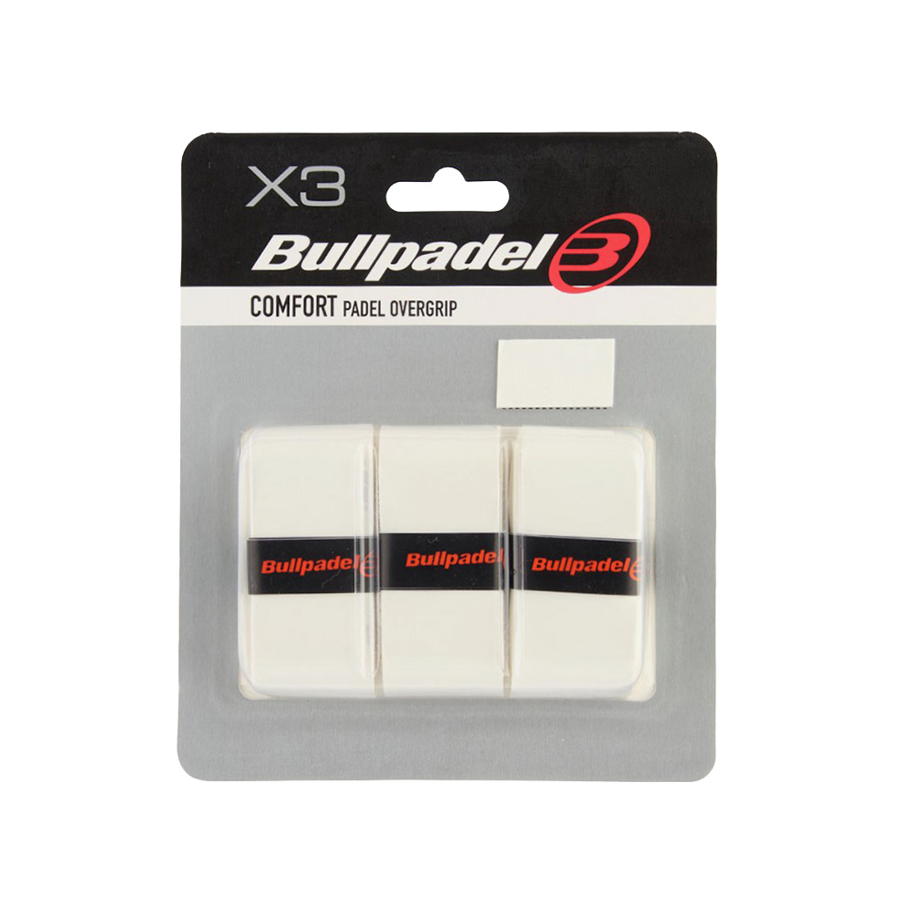 Овергрип BULLPADEL Comfort GB1200 X3, GB1200-012, 0.5 мм, 3 шт, белый