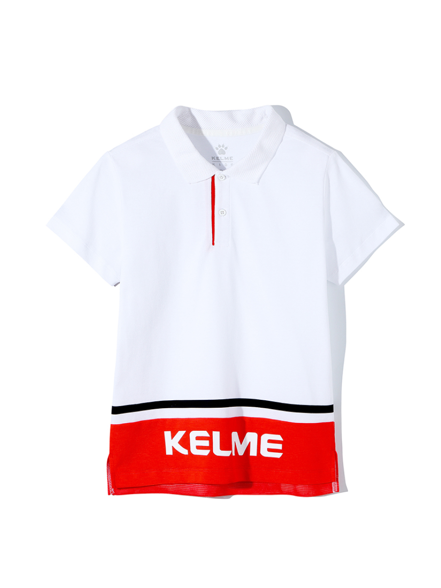 Детская футболка-поло KELME Boys Short Sleeve T-Shirt White