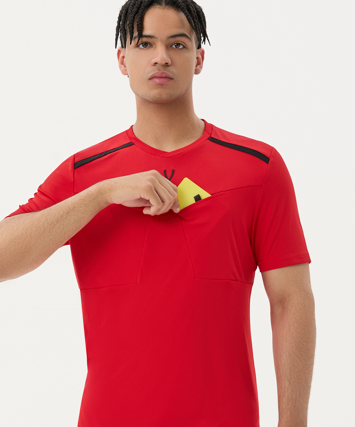 Футболка судейская JOGEL DIVISION PerFormDRY Referee Tee, красный, размер L