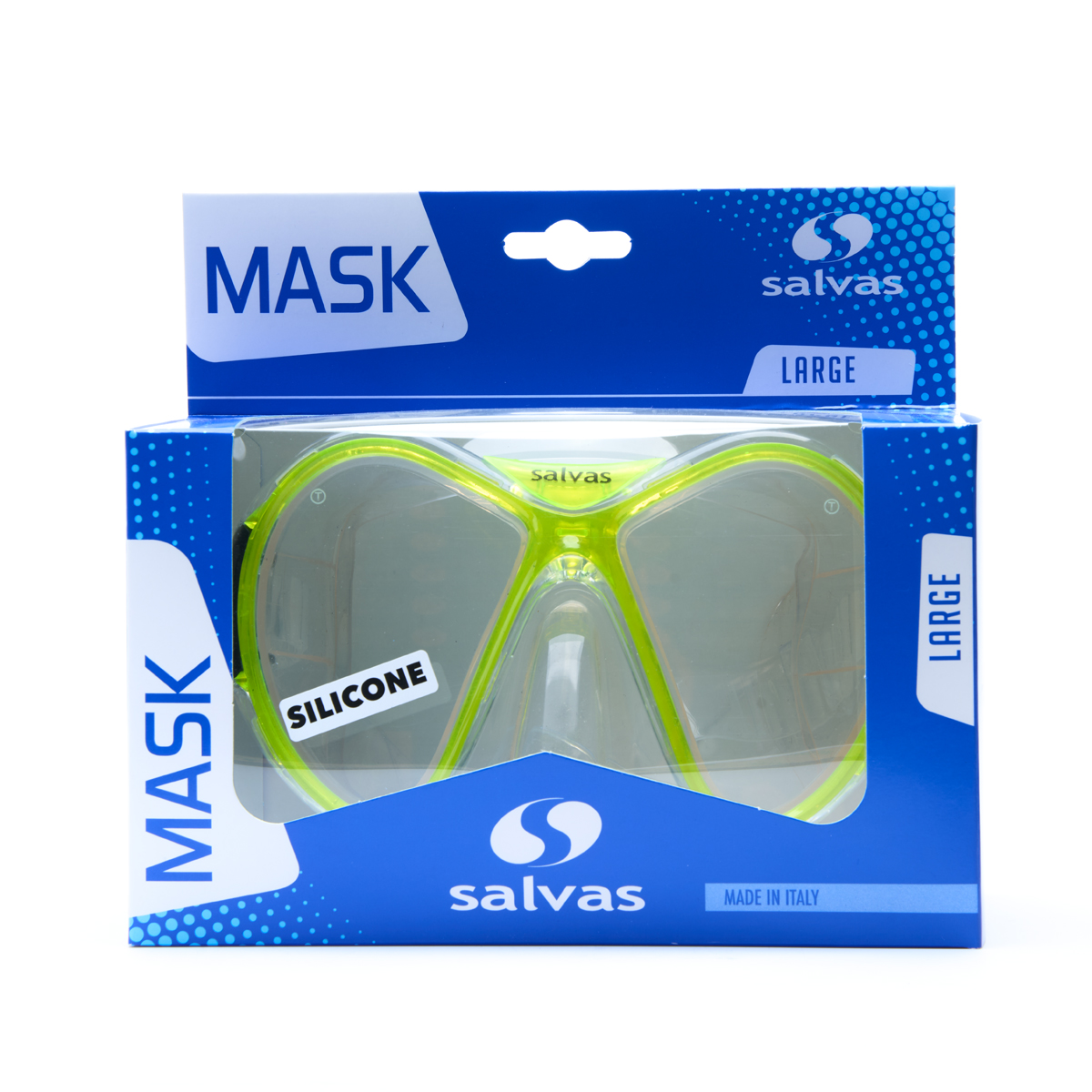 Маска для плав. Salvas Kool Mask, CA550S2TGSTH, закален.стекло, силикон, р. Senior, желтый