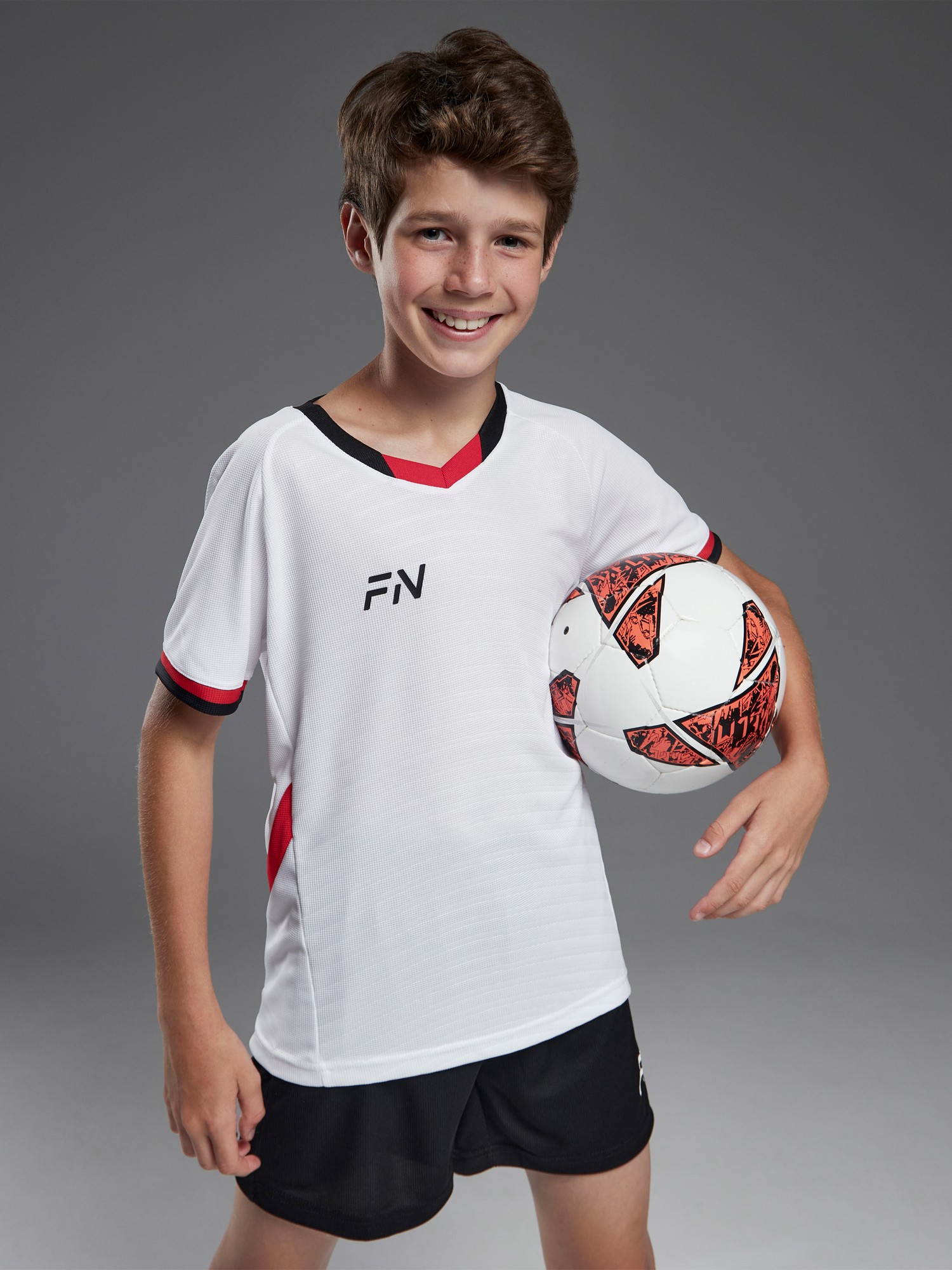 Детская футбольная форма FN Football Set Kid Kid (White/Black)