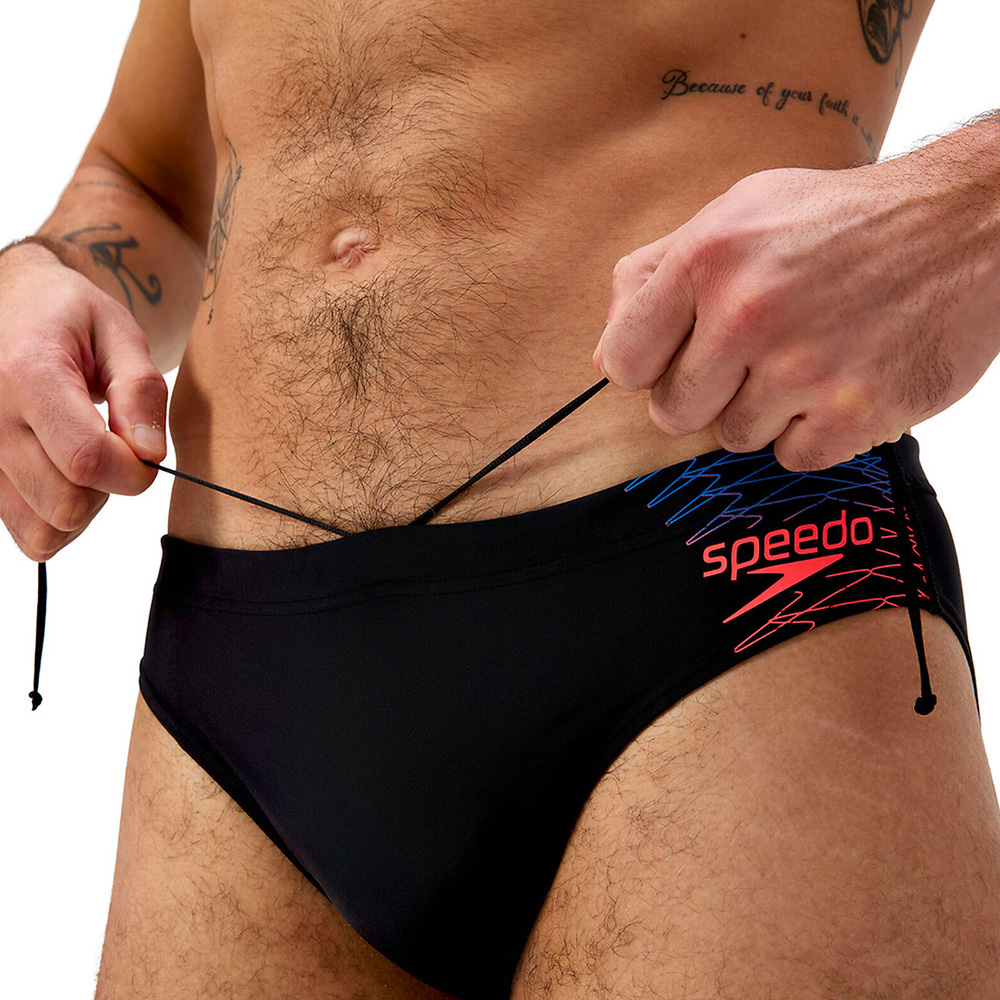 Плавки SPEEDO Medley Logo 7сm Brief, 8-0973918964, р.32 (рос.48), нейлон, эластан.черный