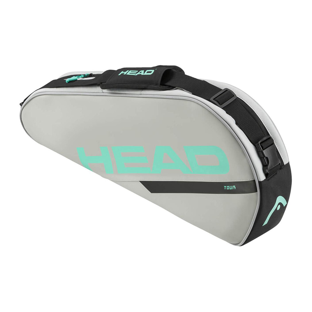 Сумка-чехол HEAD Tour Racquet Bag S, 260944-CCTE, с карманом для 3 тен.ракеток, серо-бирюзовый