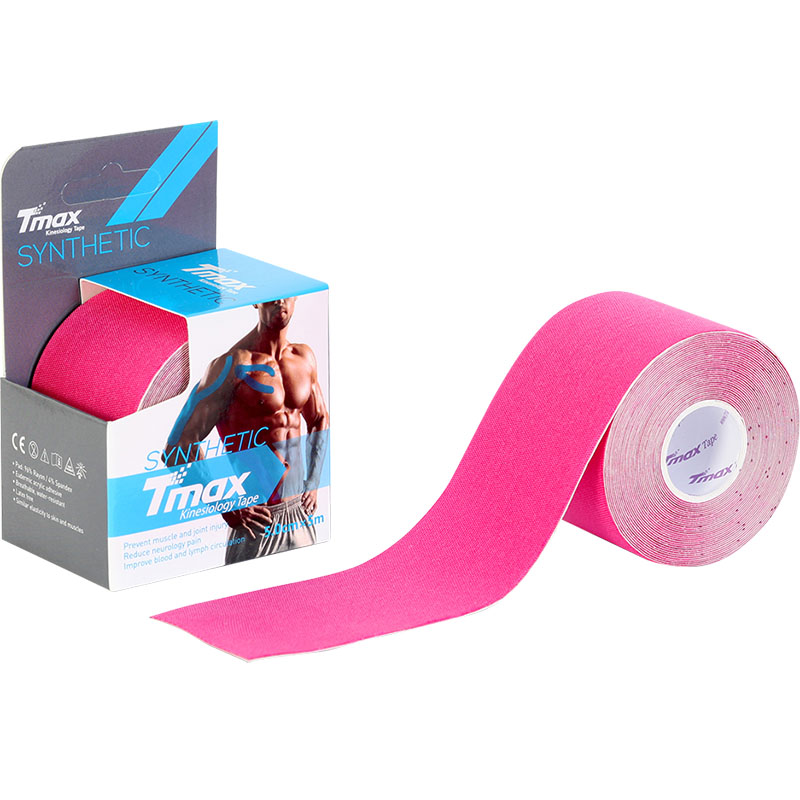 Тейп кинезиологический Tmax Synthetic Pink (5 см x 5 м), 423334, розовый