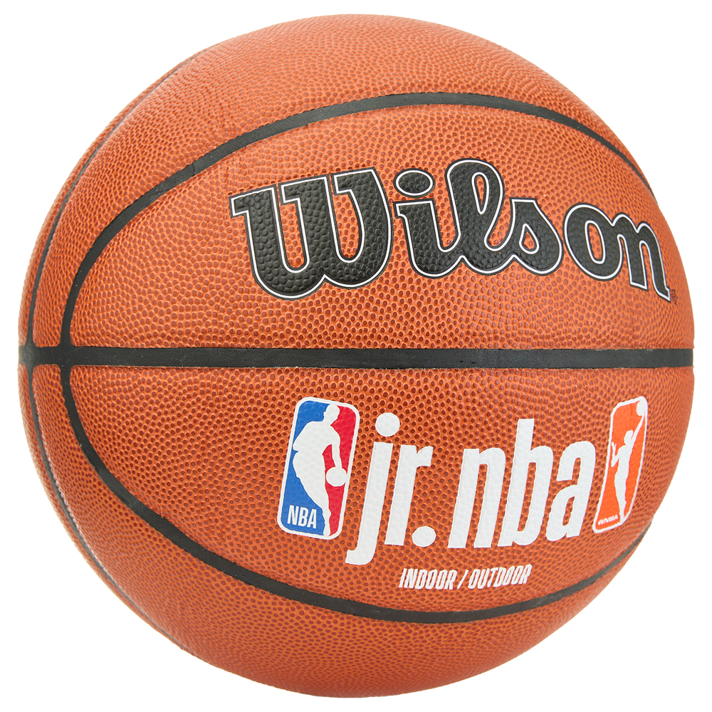 Мяч баск. WILSON JR.NBA Fam Logo Indoor Outdoor, WZ2009801XB7, р.7 композит, бутил. кам., коричневый