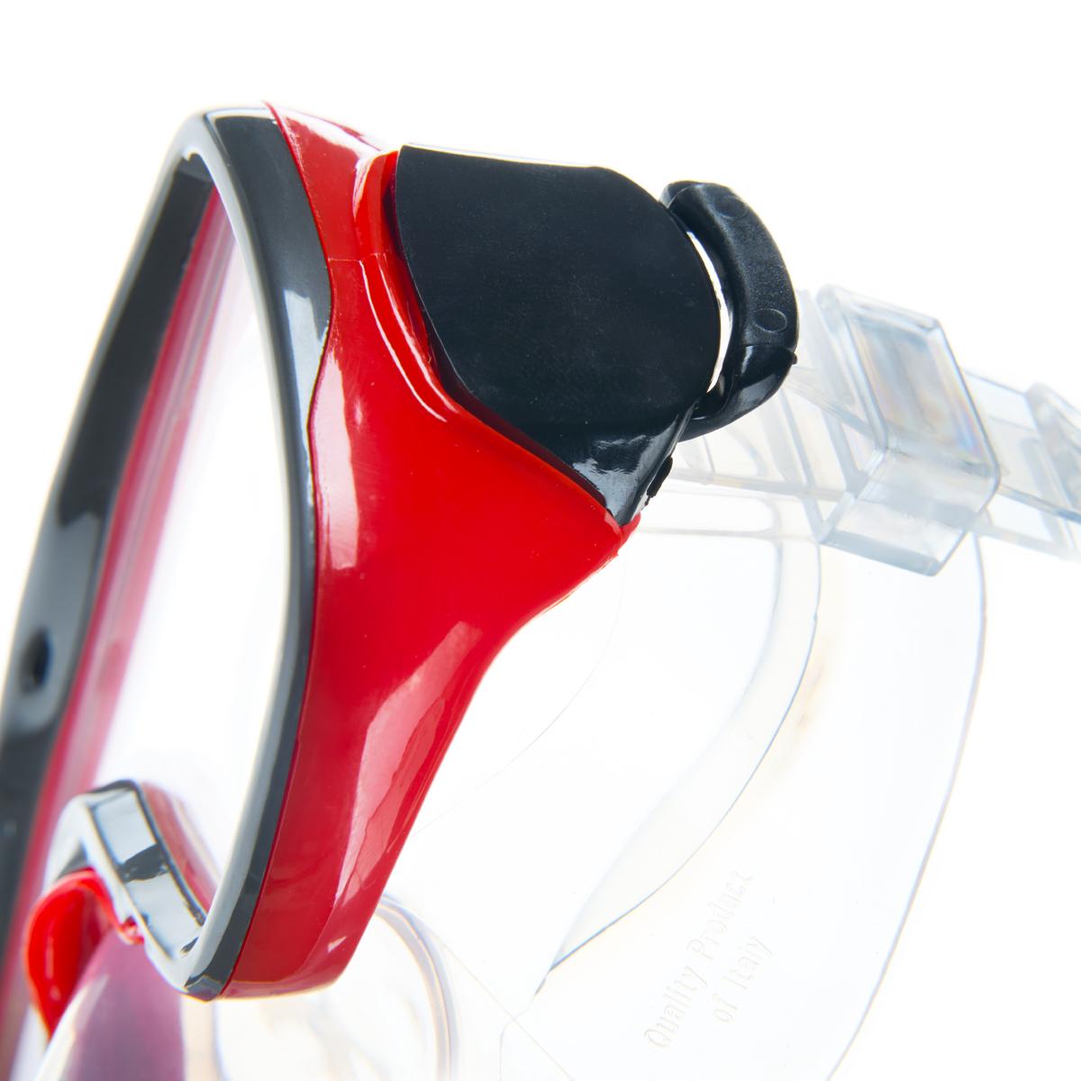 Маска для плав. Salvas Geo Sr Mask, CA175S1RYSTH, закален.стекло, силикон, р. Senior, красный