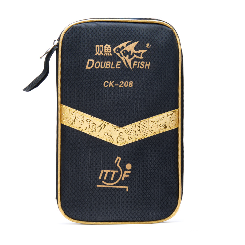 Ракетка для н/т DOUBLE FISH CK-208, для любителй, ITTF,наклад. 2,2 мм, конич. ручка + сумка-чехол