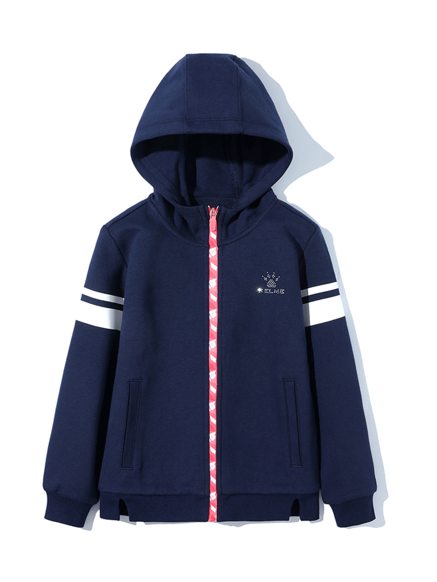 Детская олимпийка KELME Cardigan Sweater For Girls Dark Blue