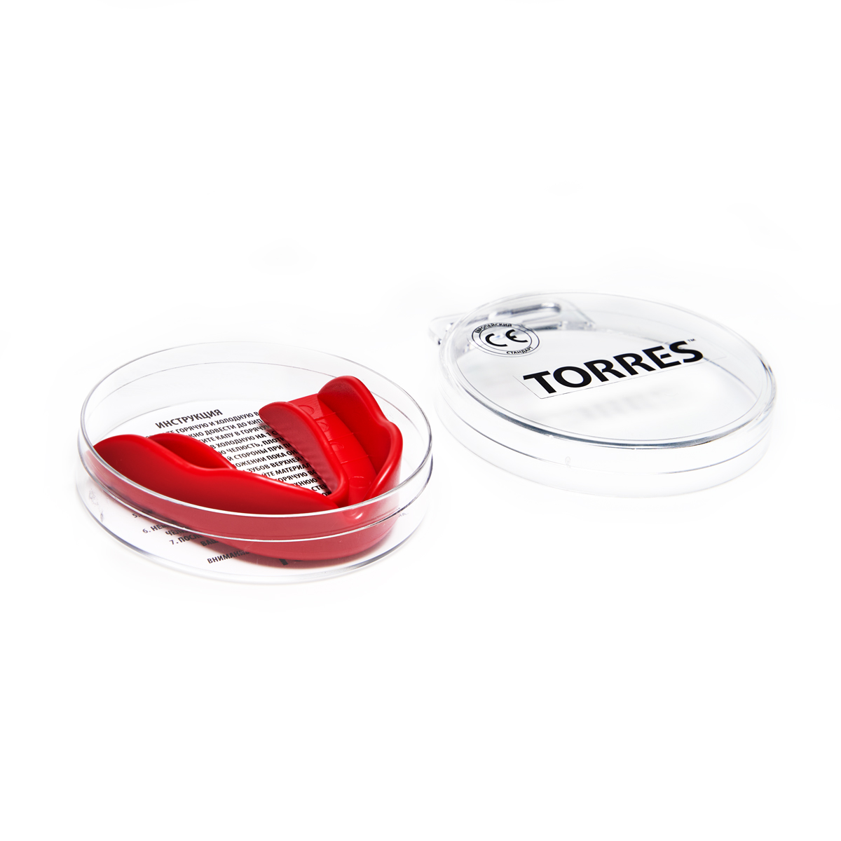 Капа боксерская TORRES, PRL1023RD, термопластичная, евростандарт CE approved, красный