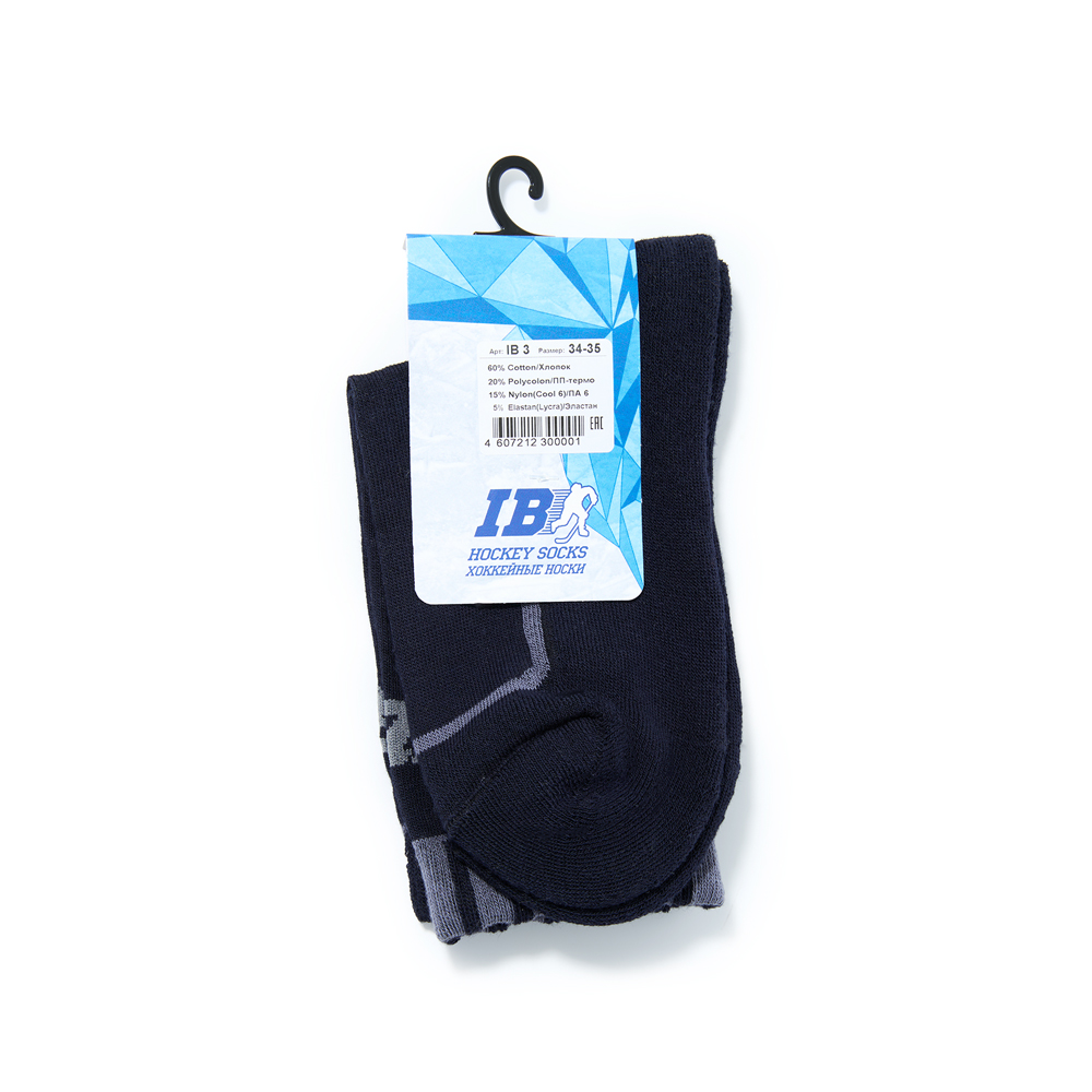 Носки толстые IB Hockey IB-3, SH-IB-3-39-41, р. 39-41, хлопок, поликолон, нейлон, эластан,темно-сини