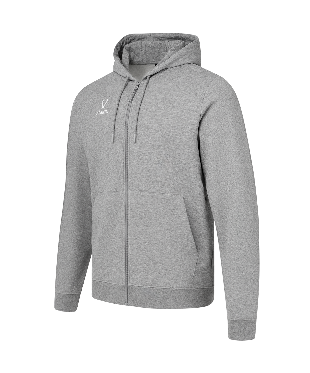 Флисовое худи на молнии JOGEL ESSENTIAL Cotton Fleece FZ Hoodie, серый меланж, детский