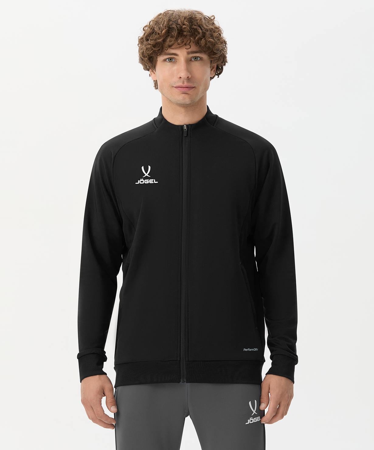Джемпер тренировочный на молнии JOGEL PREMIER PerFormDRY Training FZ Jacket, черный, размер L