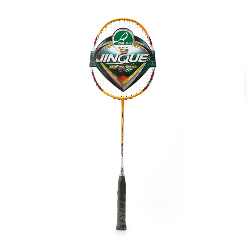 Ракетка для бадм. DOUBLE FISH JINQUE QT-1600, для продвинутых,карбон со струнами,литая,оранжевый