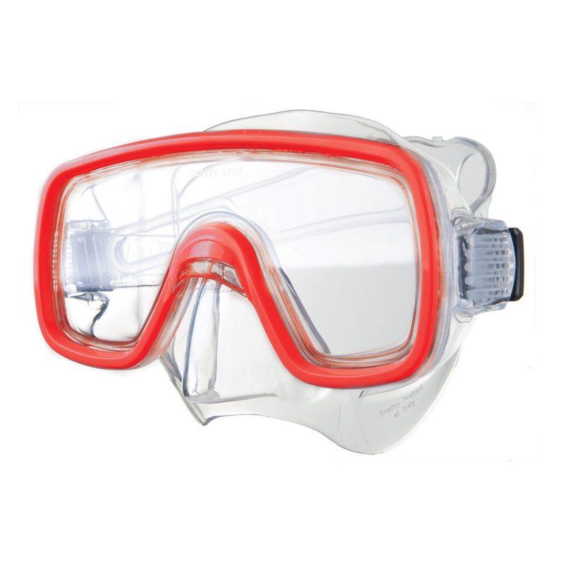 Маска для плав. Salvas Domino Md Mask, CA140C1TRSTH, безопасн.стекло,Silflex, р. Medium, красн