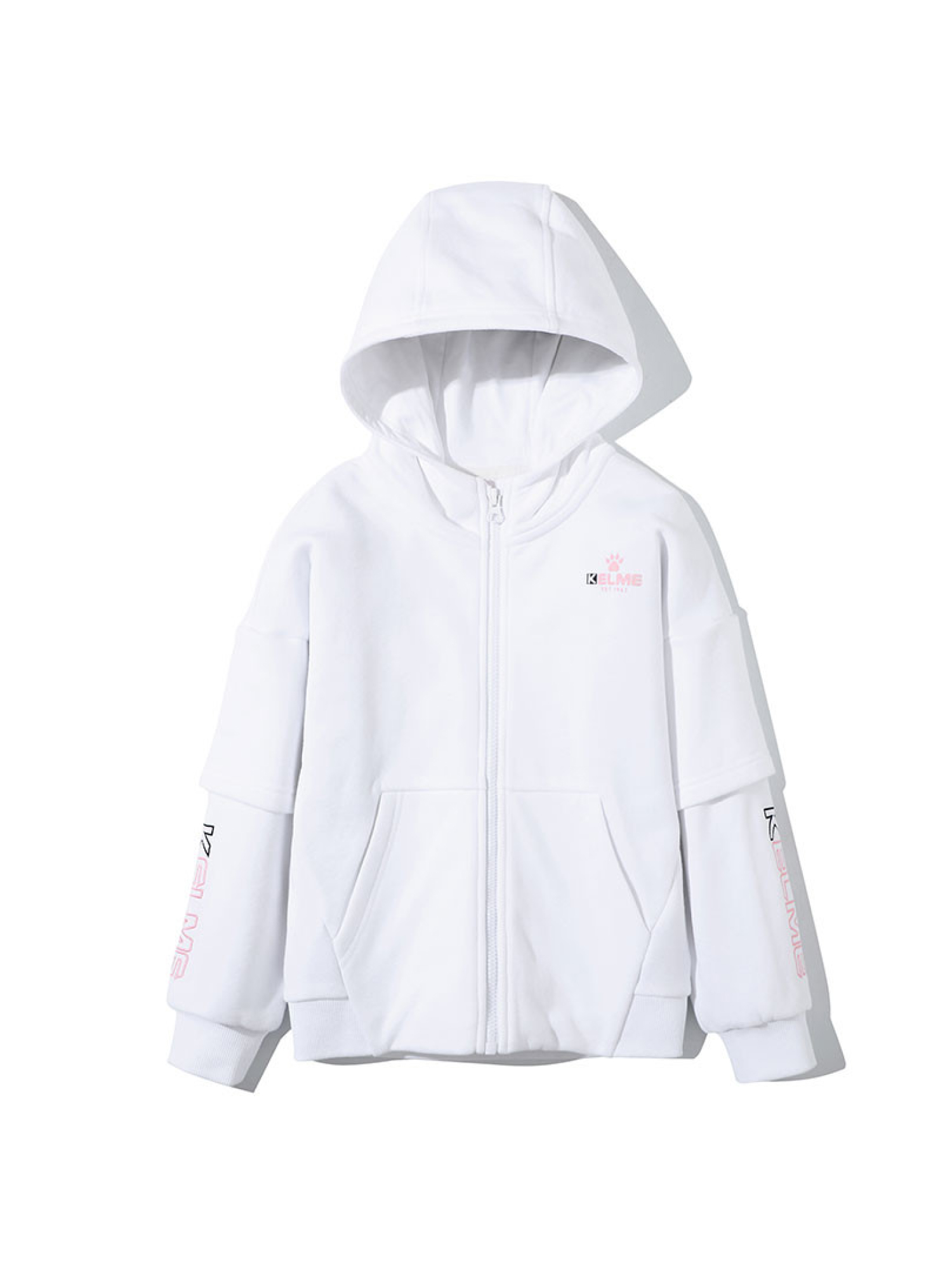 Детская толстовка KELME Girl's Hooded Jacket White