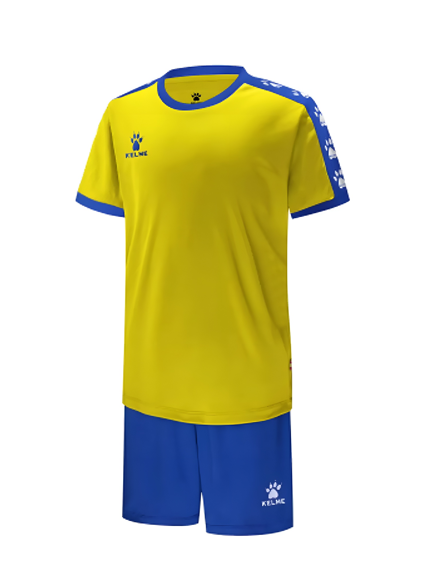 Детская футбольная форма KELME Short Sleeve Football Set Kids (Yellow/Blue)