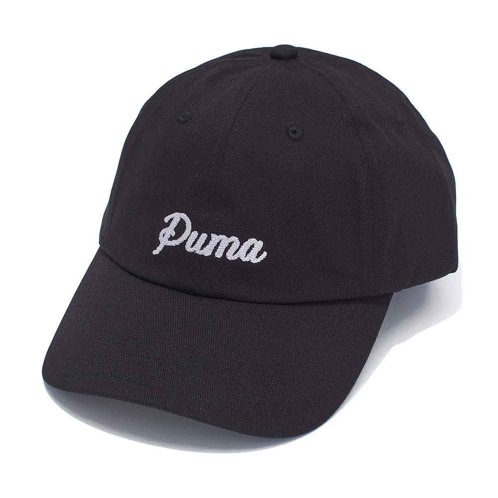 Бейсболка спорт. PUMA ESS Script Logo Dad Cap, 02703901, 100% хлопок, черный