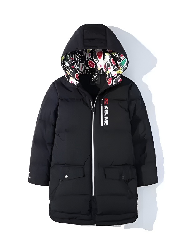 Детский пуховик KELME Boy's Mid-Length Down Jacket Black