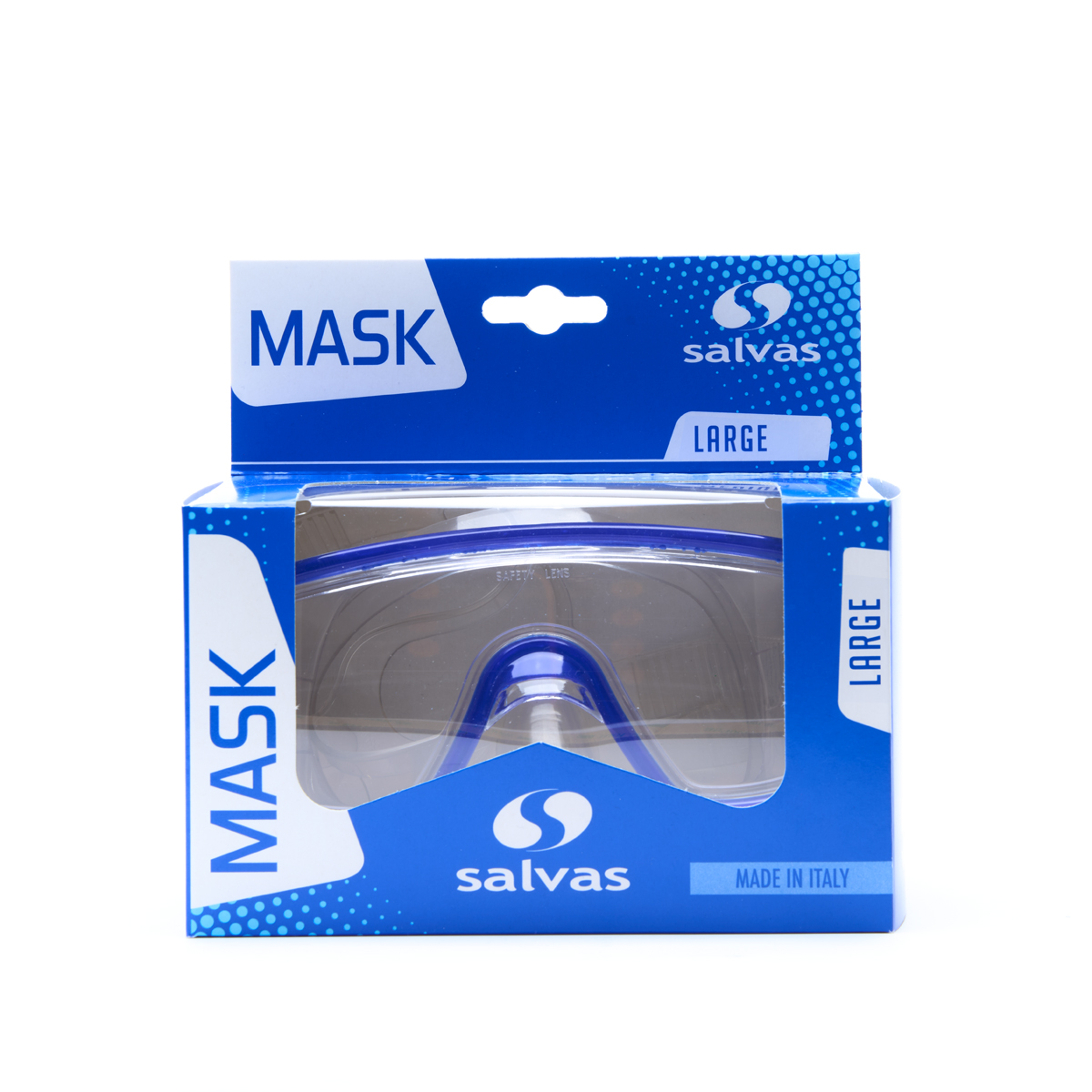 Маска для плав. Salvas Domino Sr Mask, CA150C1TBSTH, закален.стекло, Silflex, р. Senior, синий