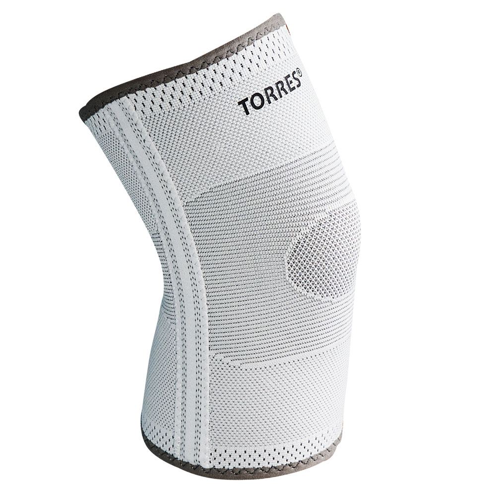 Суппорт колена TORRES, PRL11010L, с боковыми вставками, р.L, нейлон, серый