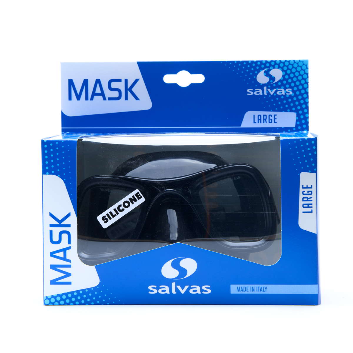 Маска для плав. Salvas Sphera Black Sil., CA570N2NNSTH,закален.стекло, силикон, р.Senior, черн