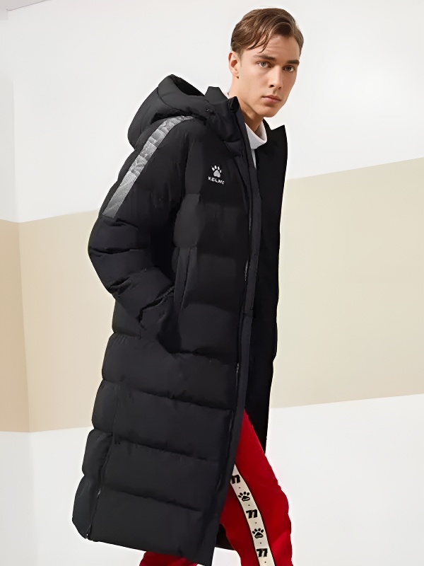 Пуховик KELME Hooded Long Jacket Black