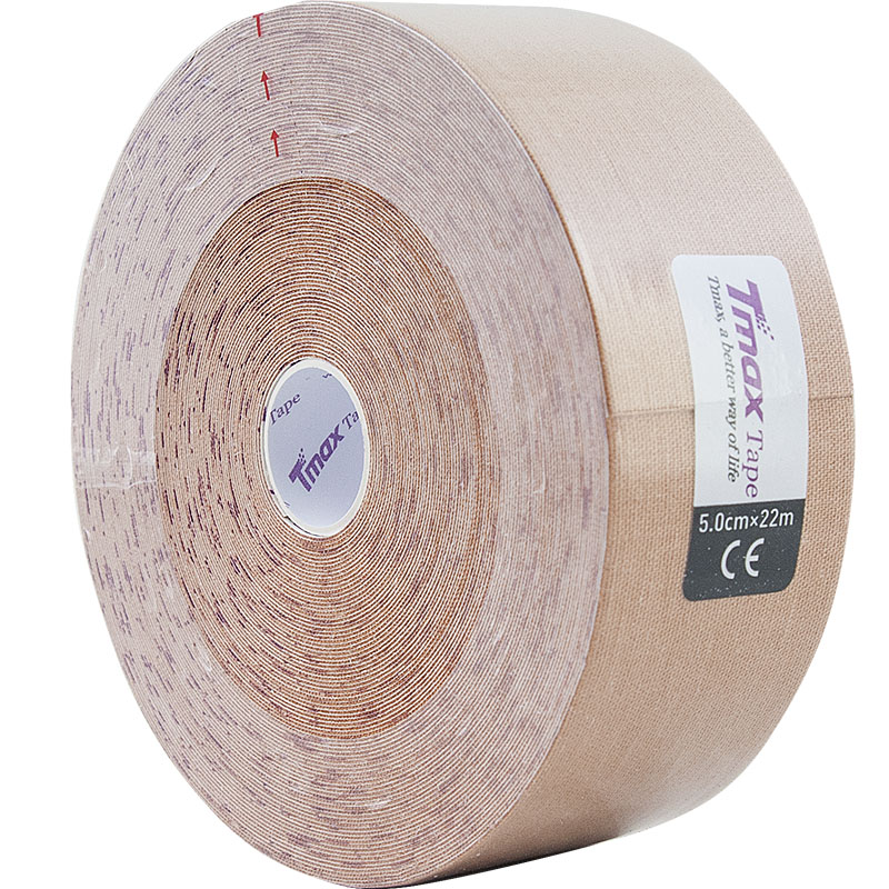 Тейп кинезиологический Tmax 22m Extra Sticky Biege (5 см x 22 м), 223211, телесный