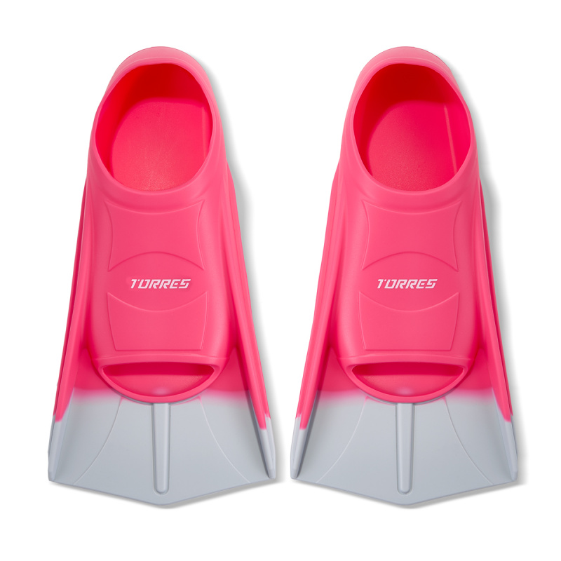Ласты для бассейна TORRES F01, SWF012402PN, р. EU 30-32 (XS), розово-серый