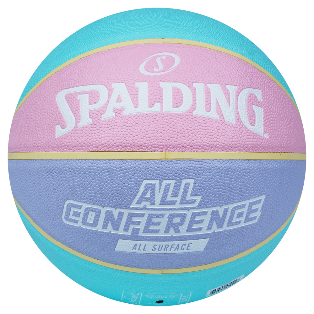Мяч баск. SPALDING All Conference р.6, 77065z, композит, голубо-розовый