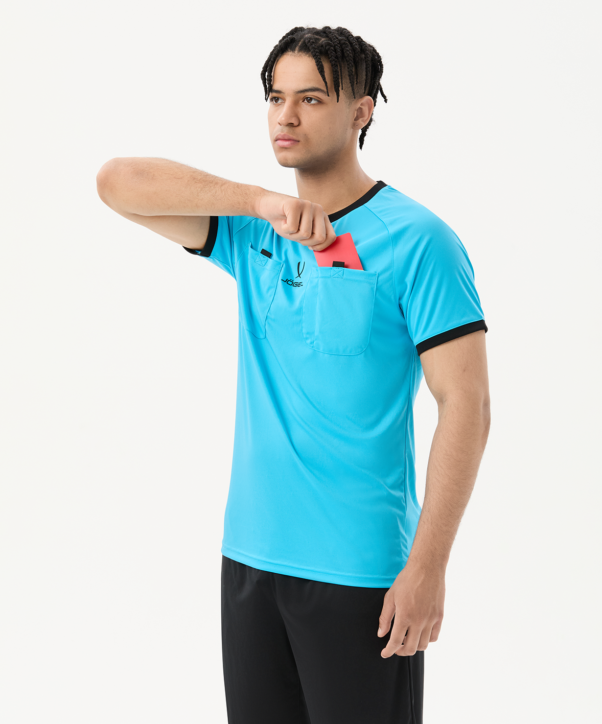 Футболка судейская JOGEL Referee tee, голубой, размер M