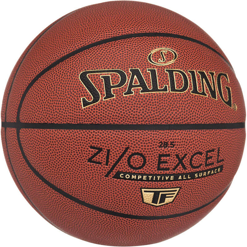 Мяч баск. SPALDING TF ZiO Excel, 76940z, р.7, композит. кожа (ПУ), коричнево-черный