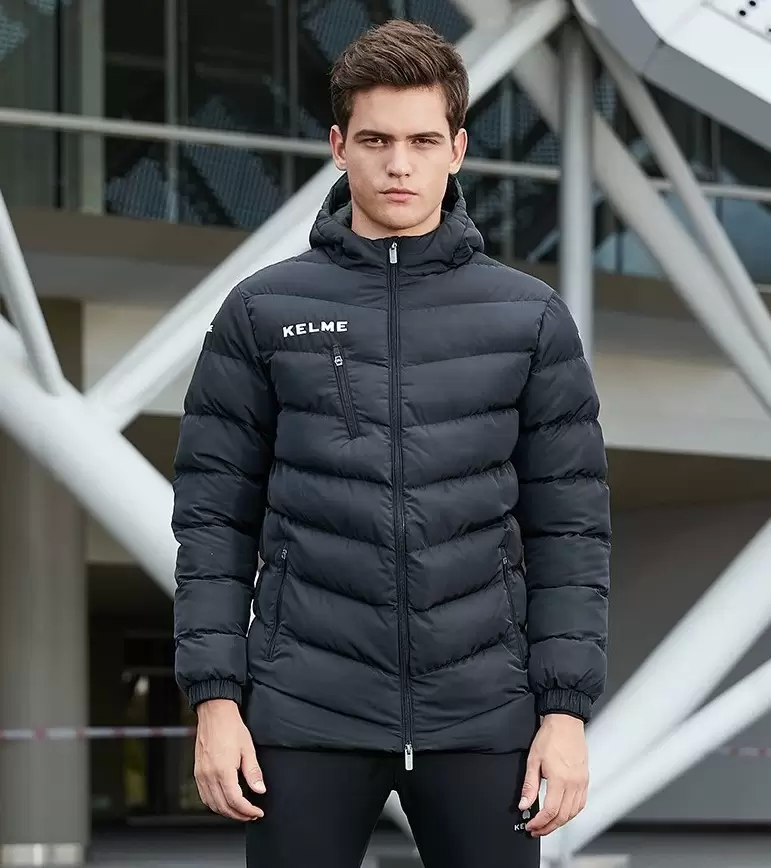 Пуховик KELME Adult Hooded Short Clothing Black