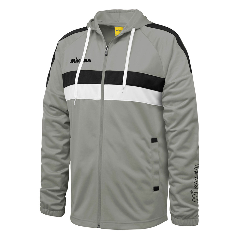Куртка от костюма с капюшоном MIKASA MT550-0056-3XL, р.3XL, 100% полиэстер, серый