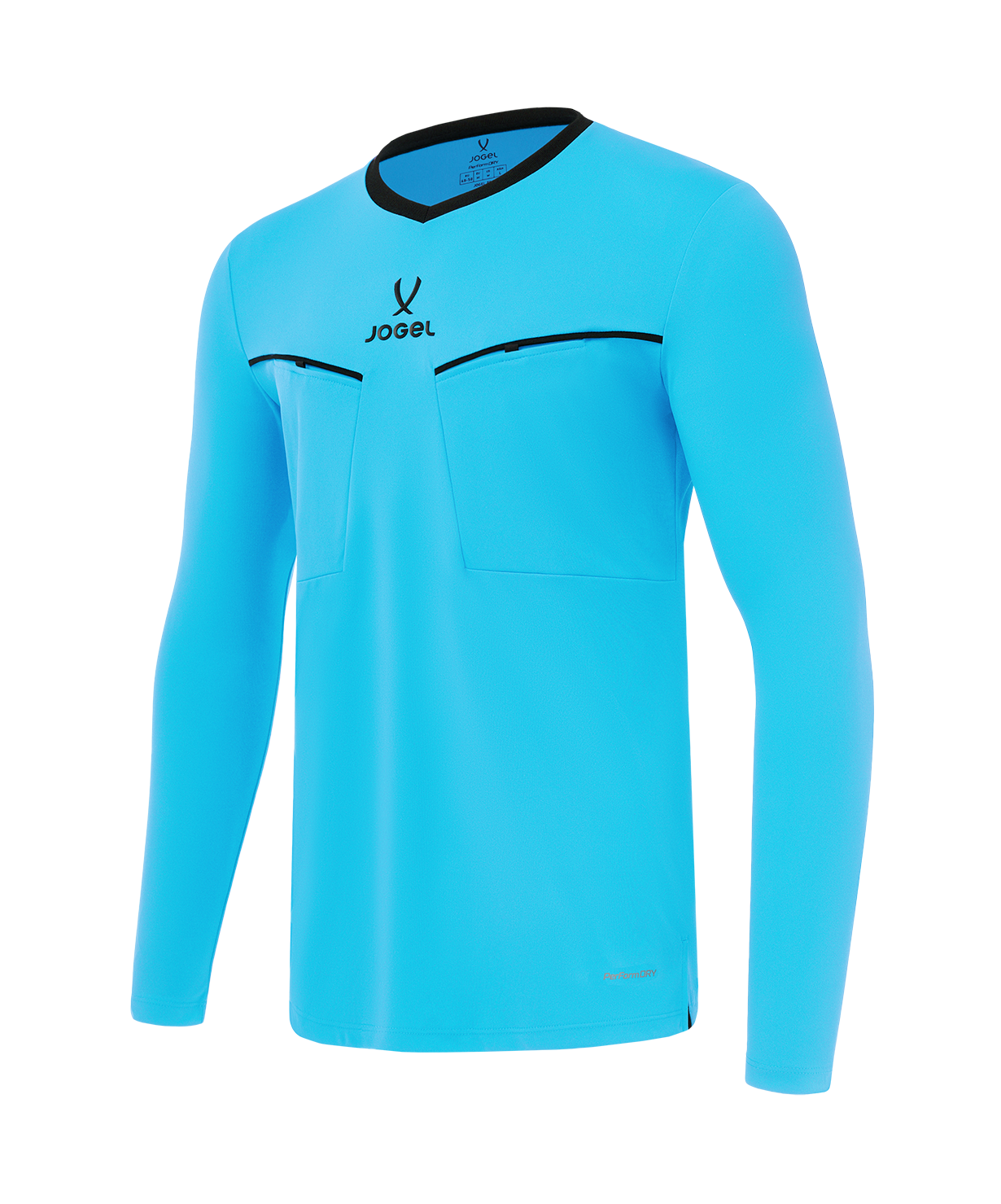 Лонгслив судейский JOGEL DIVISION PerFormDRY Referee LS Tee 2.0, голубой, размер L