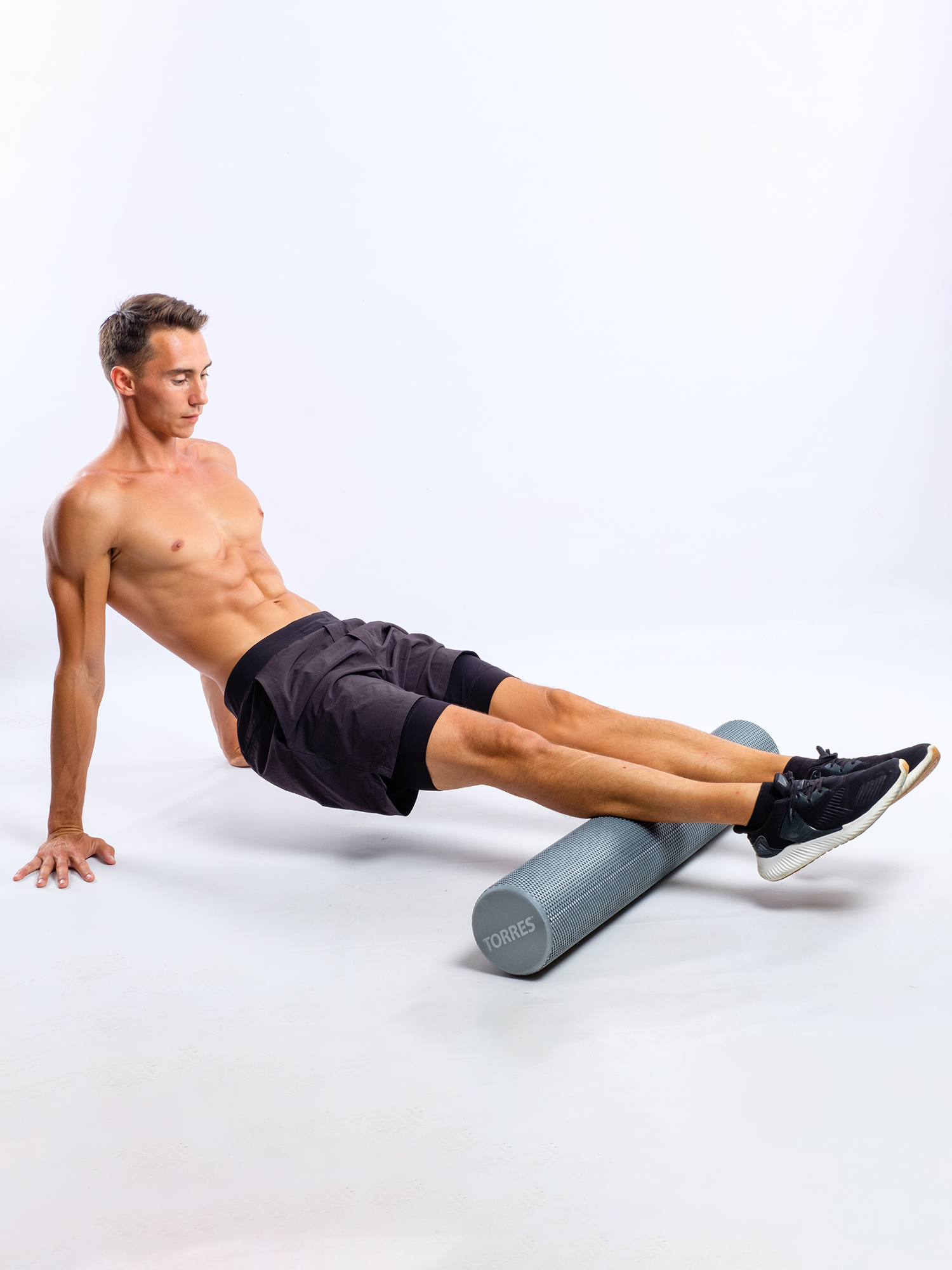 Ролик массажный TORRES, YL52200, диаметр 15см, 90 см длина, серый