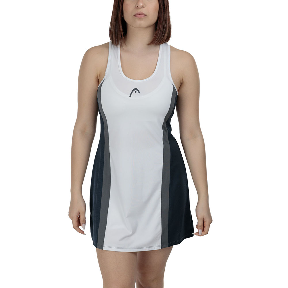 Платье HEAD Club 25 Dress W 814745-NVWH-L, р.L, 85% полиэстер 15% эластан, белый