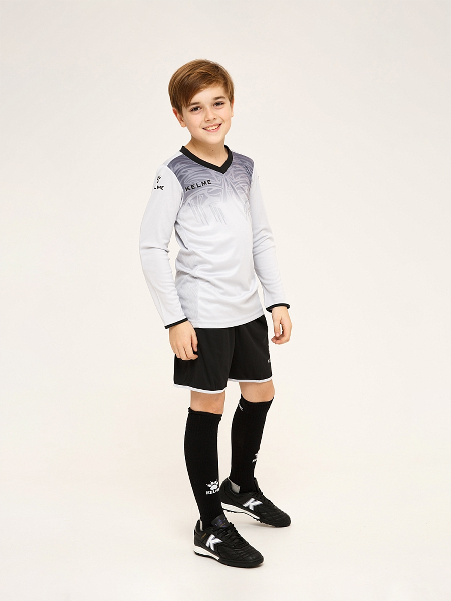 Детская вратарская форма KELME Goalkeeper L/S Suit Kid (Grey/Black)