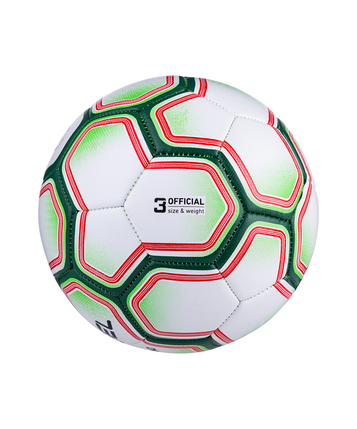 Мяч футбольный Nano №3, белый/зеленый, размер 3