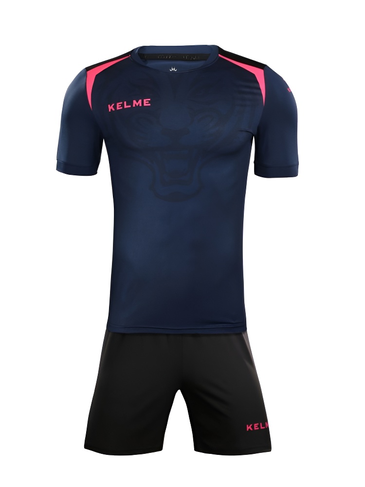 Футбольная форма KELME Short Sleeve Football Set (Dark Blue/Black)
