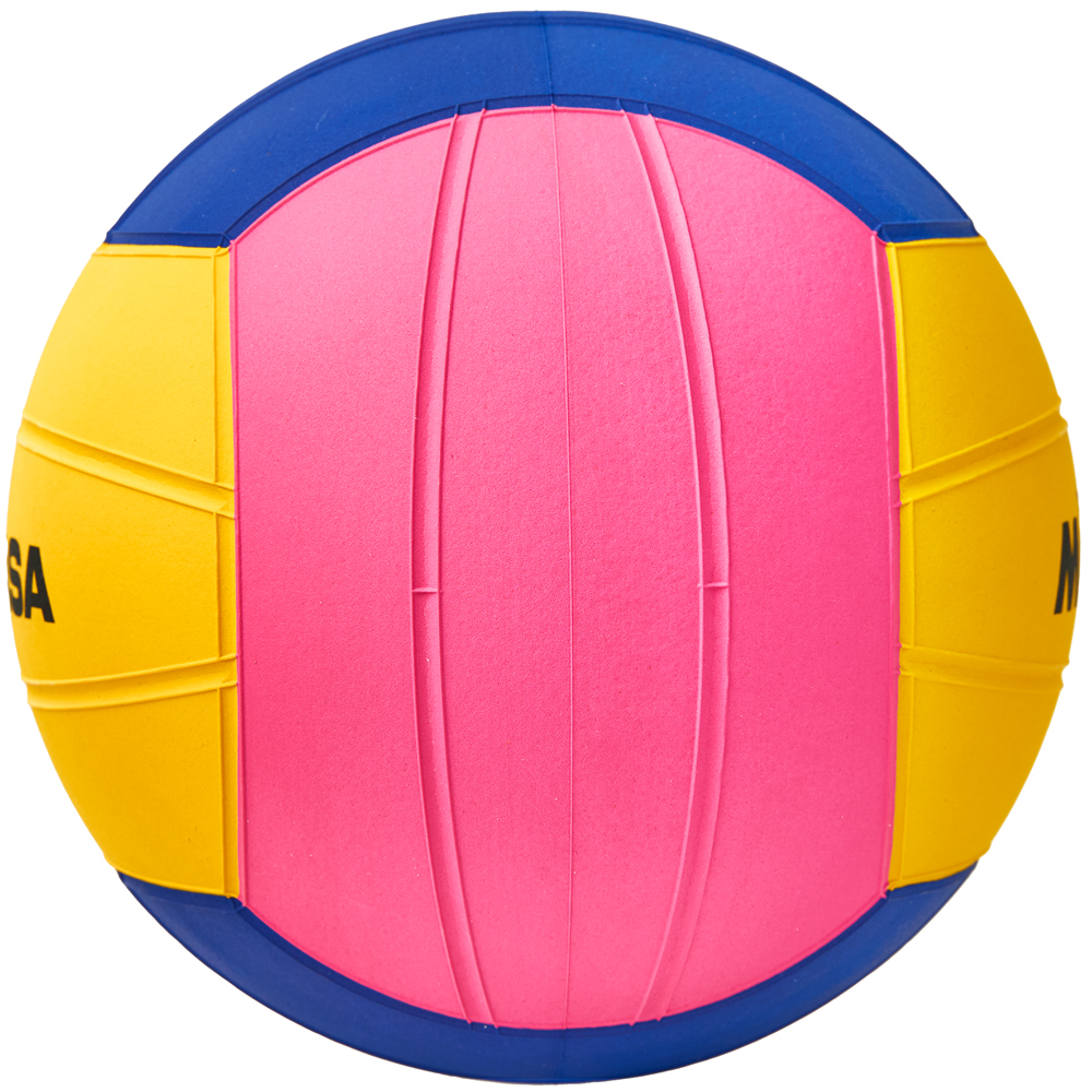 Мяч для водного поло MIKASA WP555D р.5, муж, резина, вес 400-450гр. дл. окр 68-71см, жел-син-роз