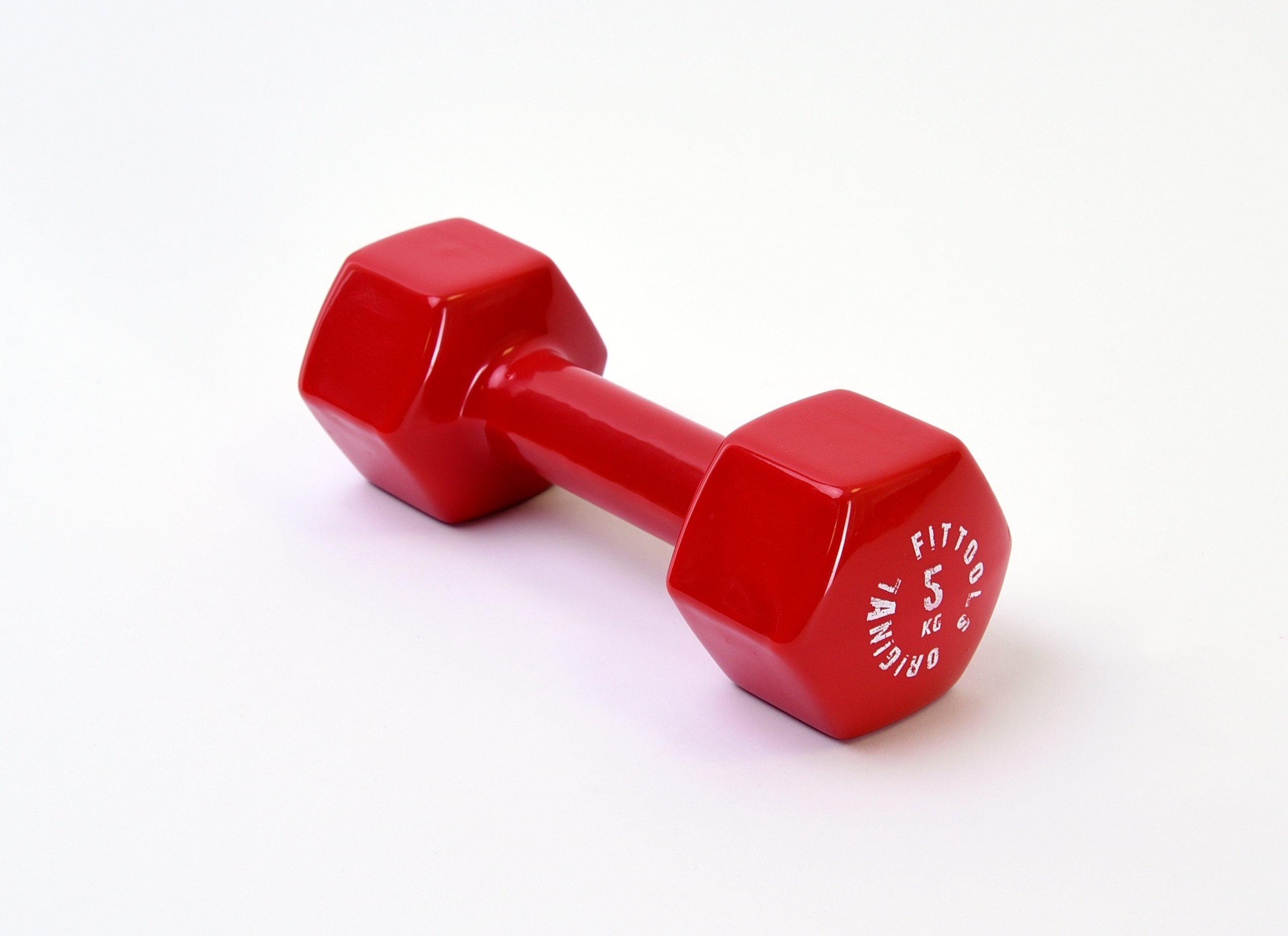 Гантель в виниловой оболочке 5 кг (Цвет - красный)
