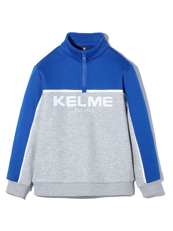 Детская олимпийка KELME Boy's Hooded Sweatshirt (Grey/Blue)