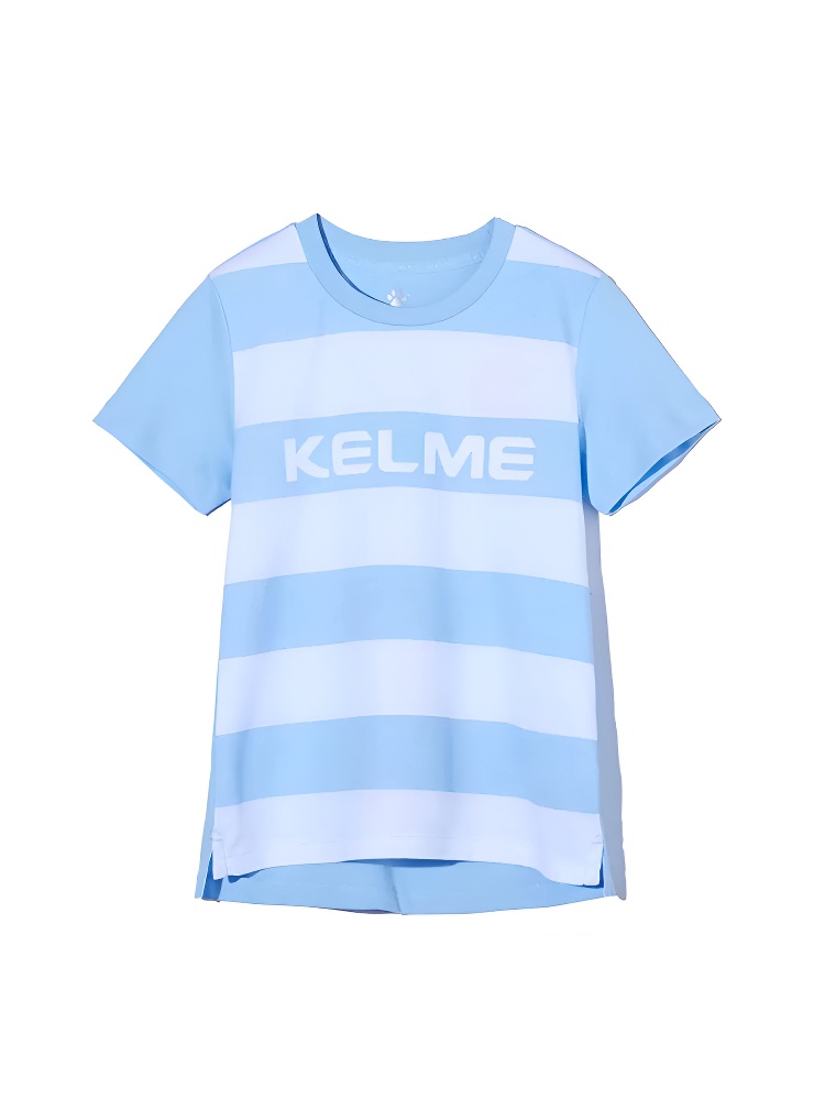 Детская футболка KELME Boys Short Sleeve T-Shirt (Light Blue/White)
