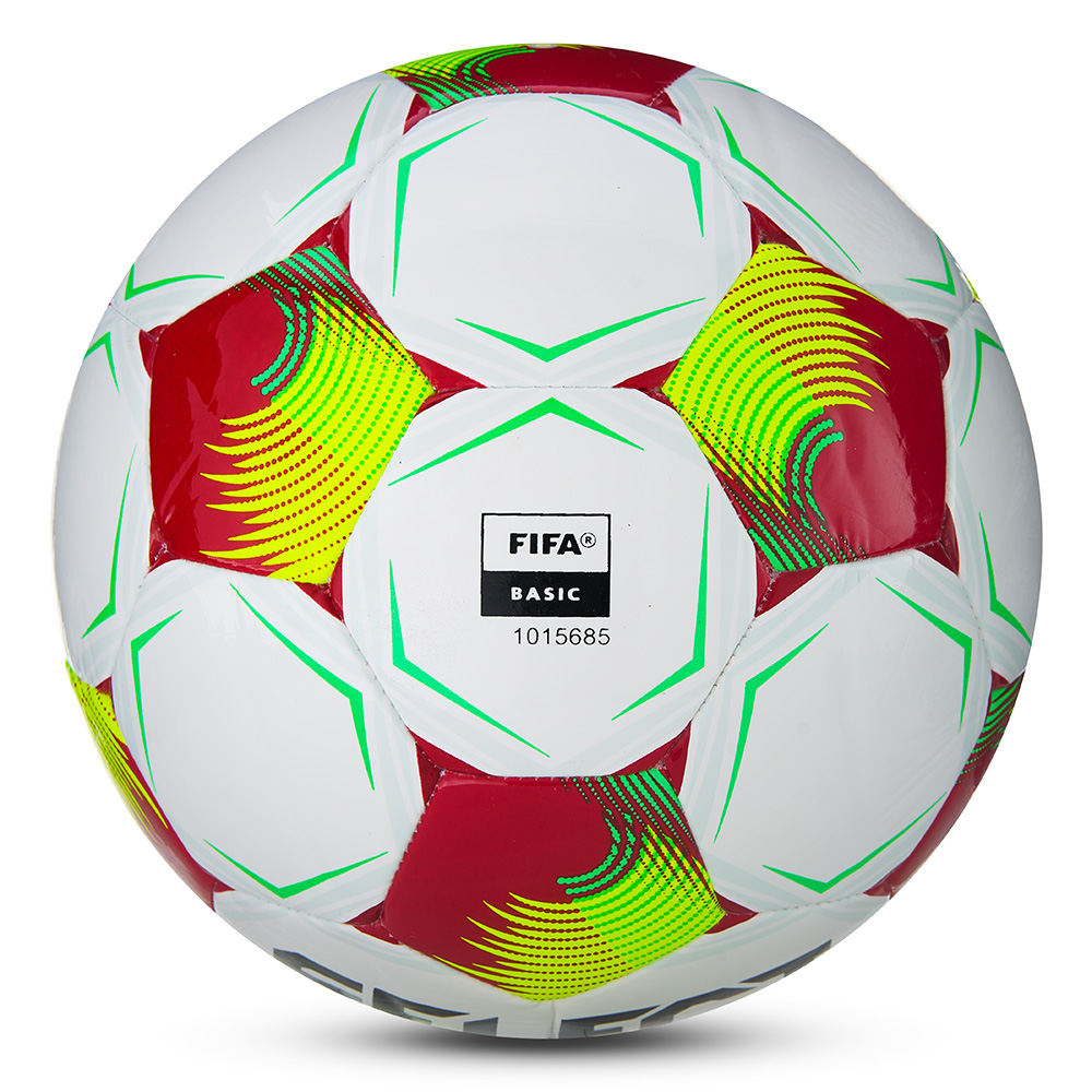 Мяч футб. SELECT Contra DB V26, 0854171012, р.4, FIFA Basic, 32 пан, ПУ, гибрид.сш, бело-желто-красн