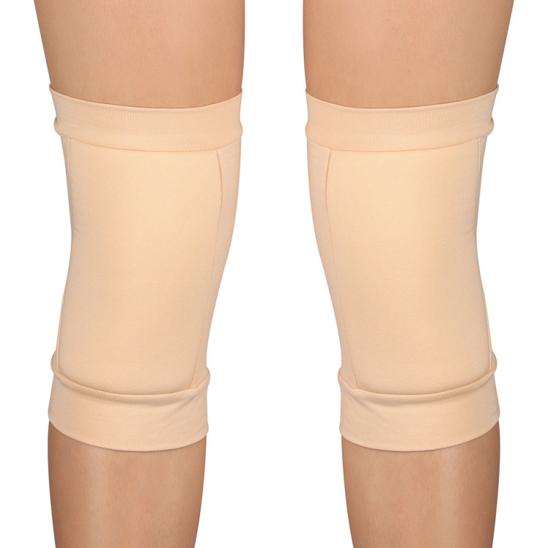 Наколенники для гимнастики и танцев INDIGO, SM-113-B, р.M, 11-14лет,хлопок, эластан, ПУ, бежевый