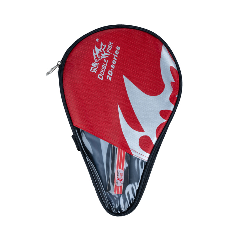 Ракетка для н/т DOUBLE FISH 2D-C, для любителей, накладка 1,8 мм, конич. ручка + чехол